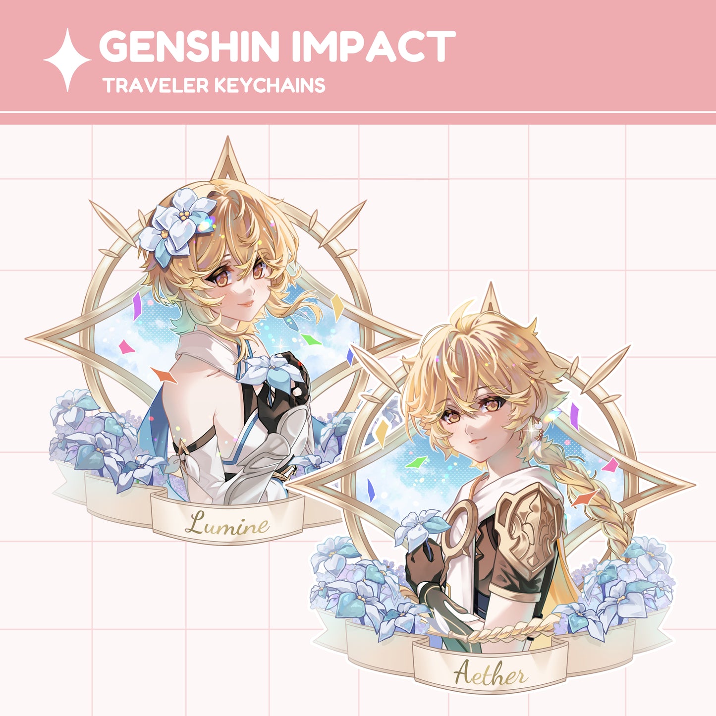 [PRE-ORDER] Genshin Impact Travelers keychains