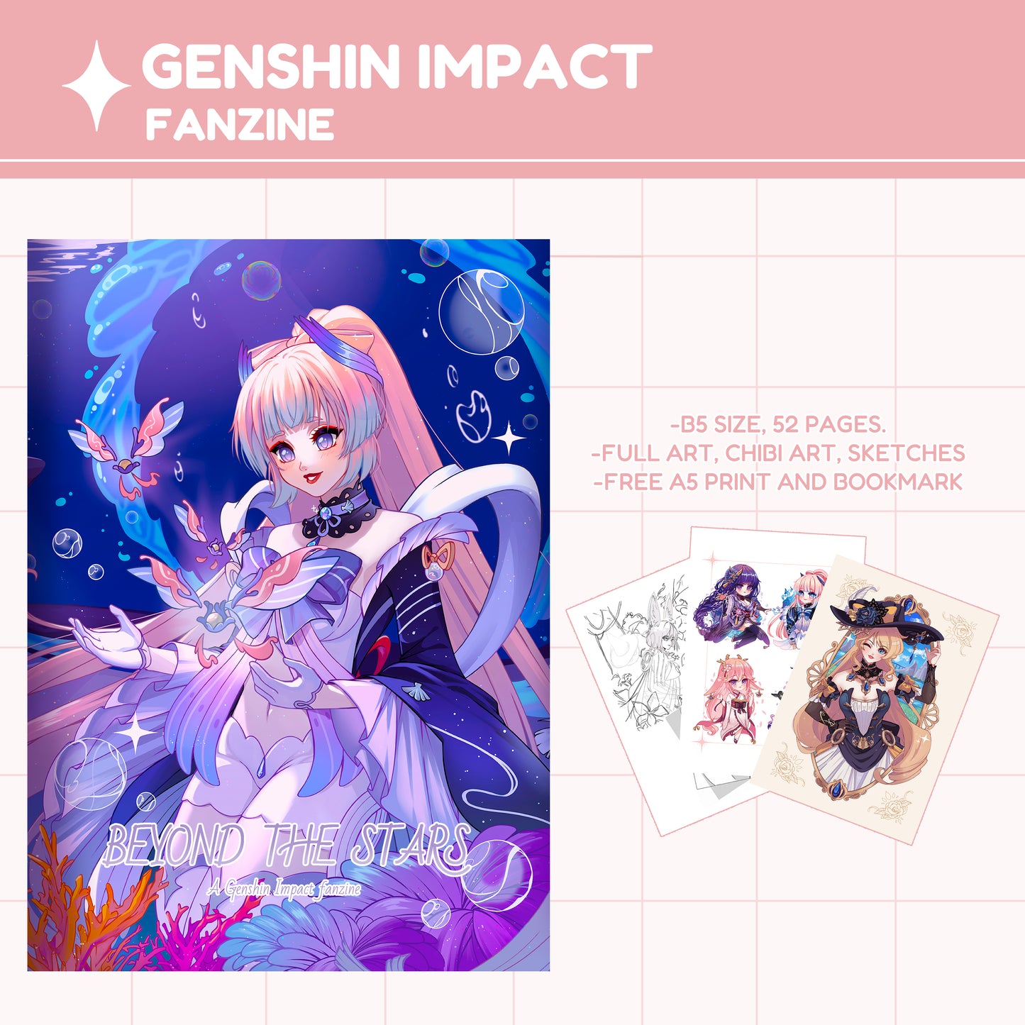 [READY TO SHIP] Genshin fanzine (B GRADE)