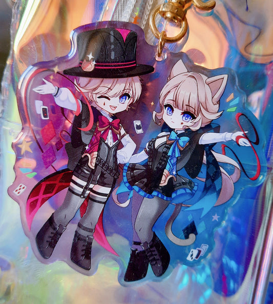 [PRE-ORDER] Genshin Impact Lyney and Lynette keychain