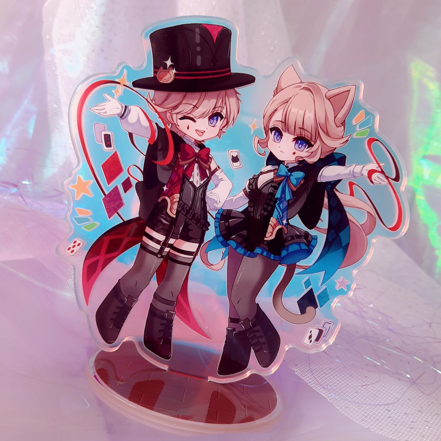 [IN STOCK] Genshin Impact Lyney and Lynette keychain/standee