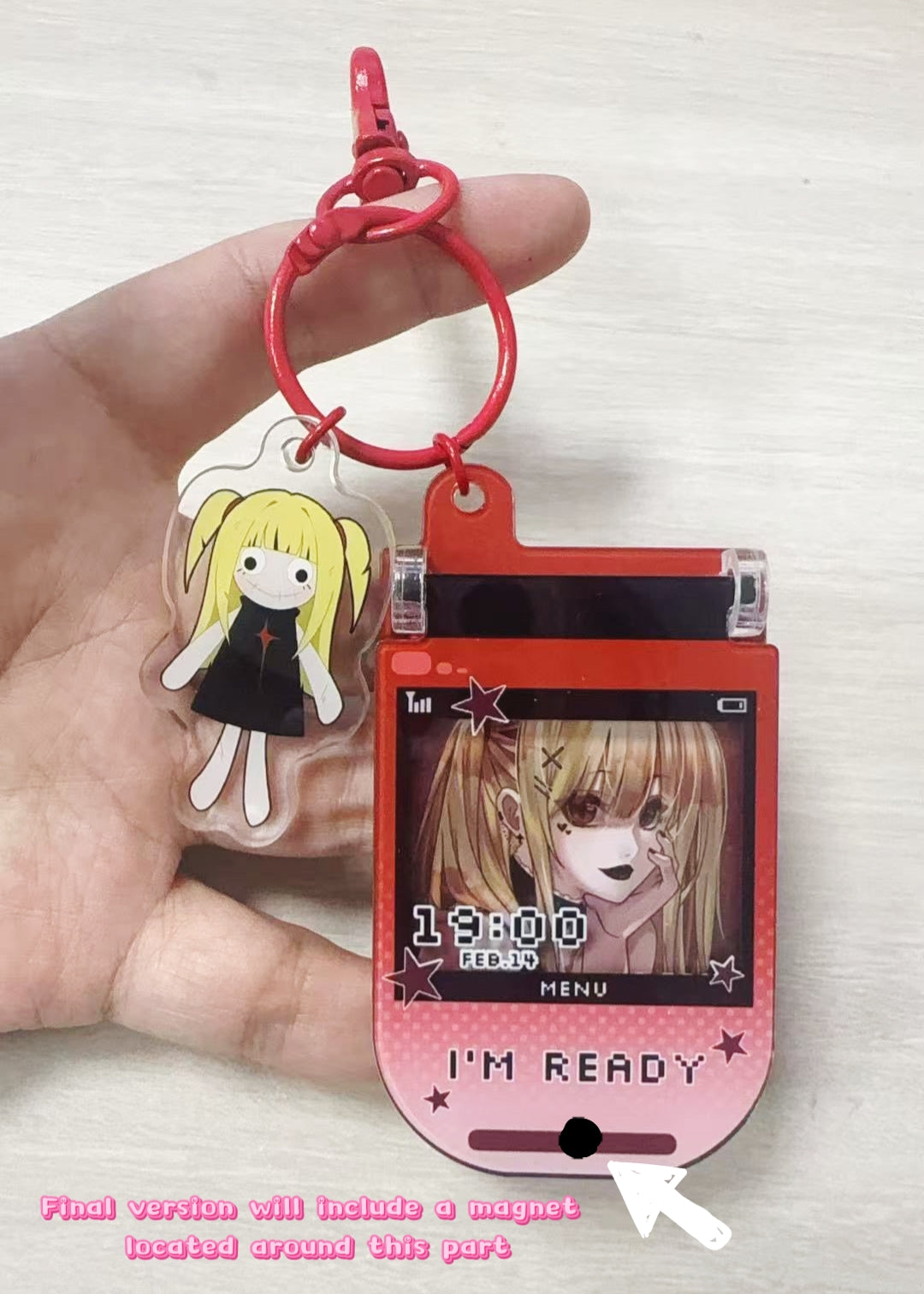 [PRE-ORDER] DEATH NOTE Misa Amane flip-phone keychain