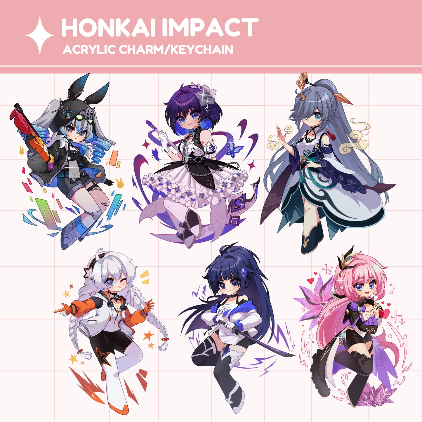 [IN-STOCK] Honkai Impact charms VOL. I