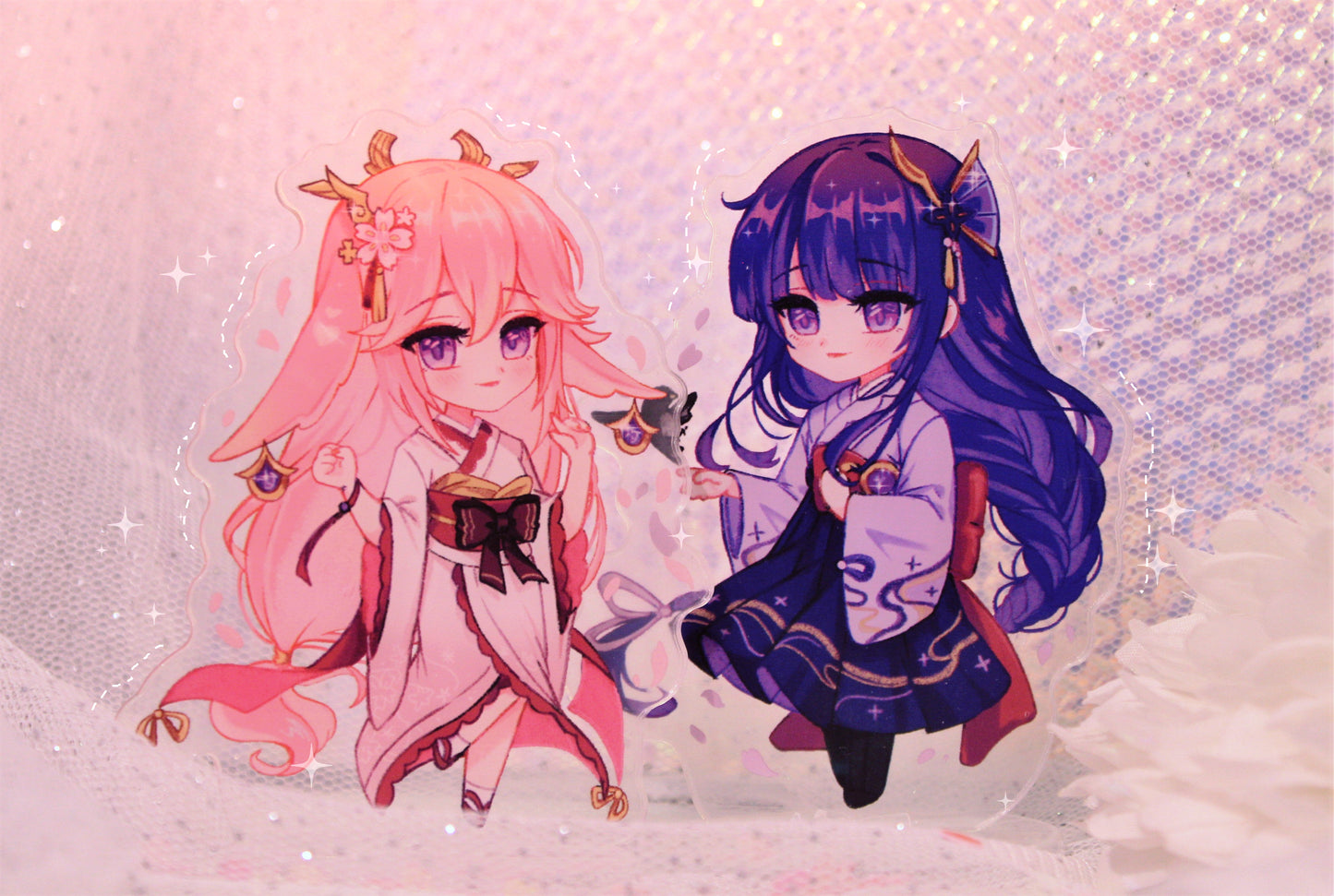 [IN-STOCK] Genshin Impact Eimiko CHARMS/STANDEES